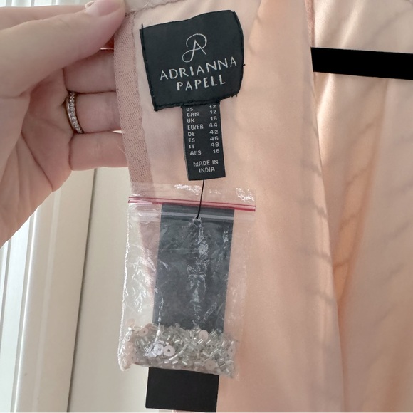 Adrianna Papell Art Deco Beaded Blouson Dress with Halter - Picture 9 of 11